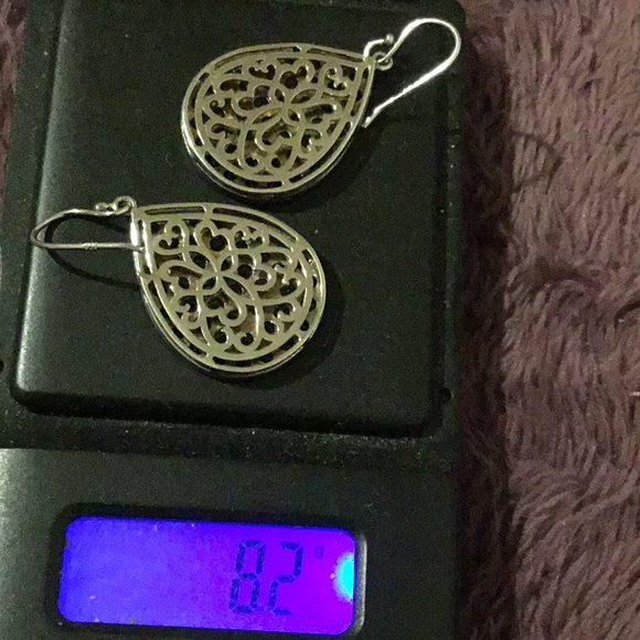 Vintage Michael Valitutti Natural Peridot Sterling Silver Dangle Earrings - Picture 11 of 16